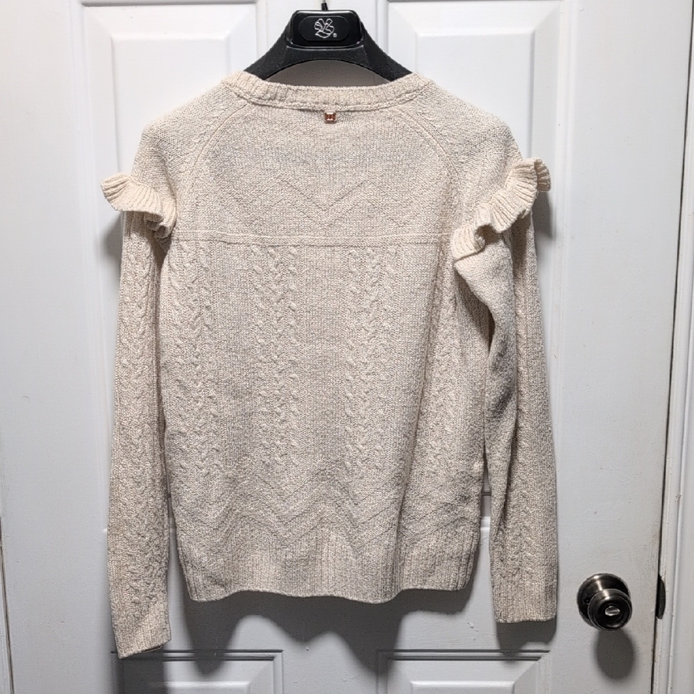 Ivanka Trump Cream Ruffle Sweater - Picture 6 of 11